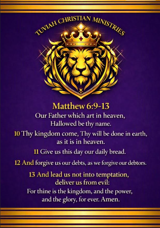 The Lord's Prayer graphic, Matthew 6:9-13