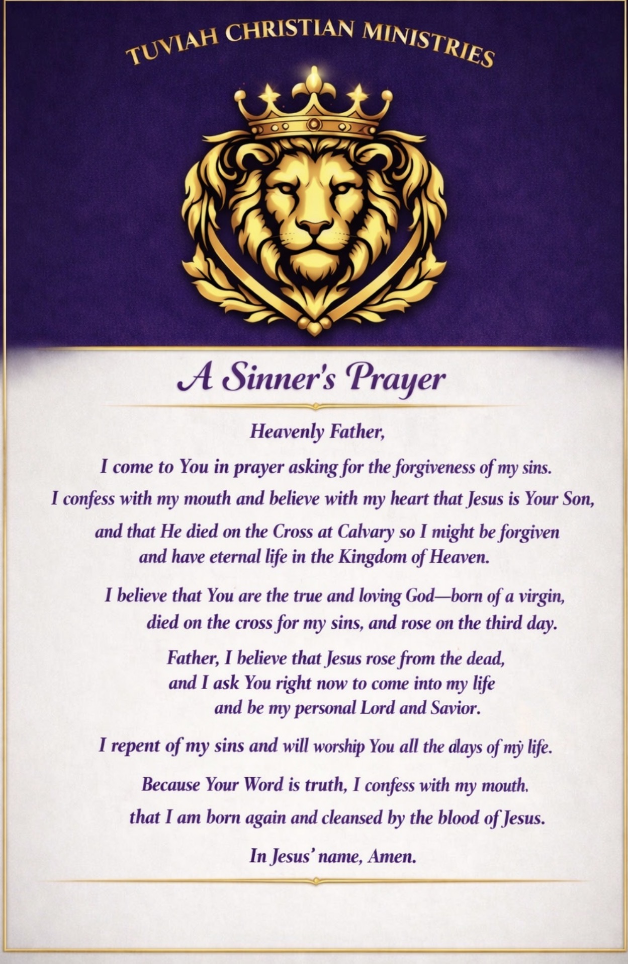 A Sinner's Prayer