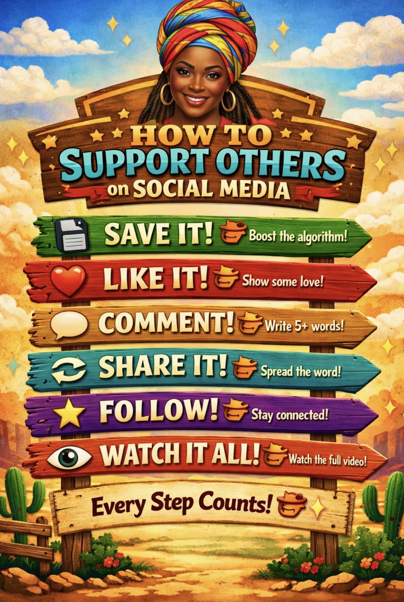 Share the ministry — social support graphic